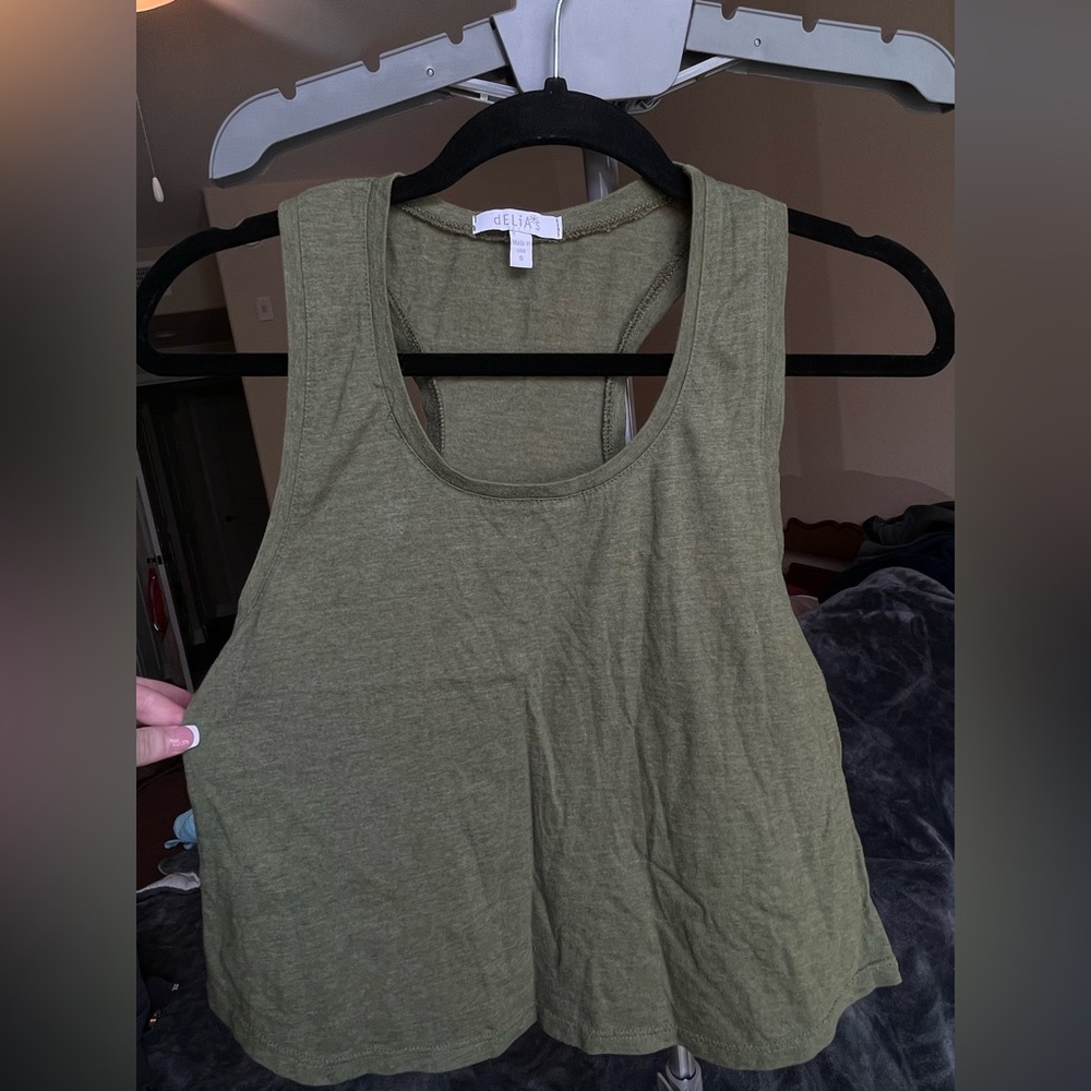 Delia’s olive tank top, size small